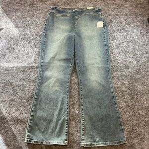 We The Free Light Blue Mid Rise Crop Boot Pull On Seamless Pants Size L